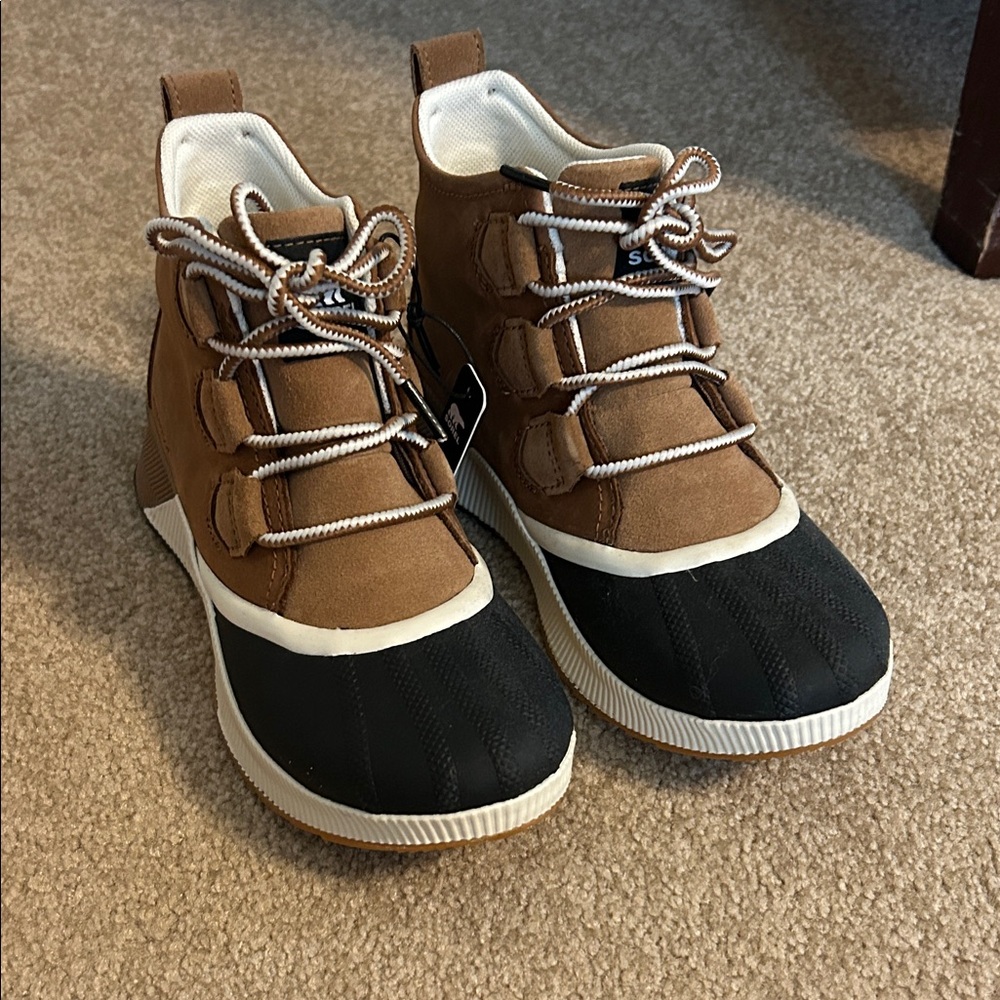 New Sorel Brown & Black Waterproof Duck Boots - Casual Outdoor Shoes